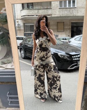 mintás szatén szett allsize