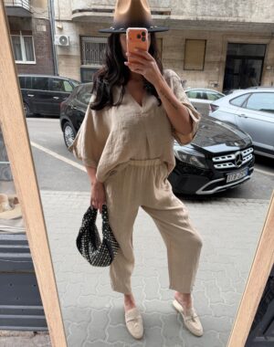 barnaszínű vàszon szett allsize